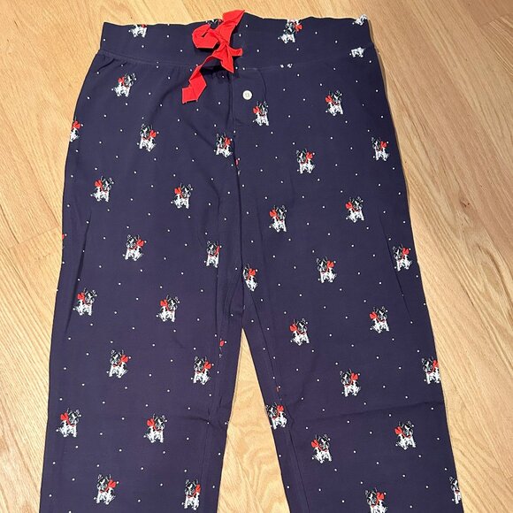 J.Crew NWT Dreamy Pajamas with Holiday French Bulldog Print - Picture 3 of 11